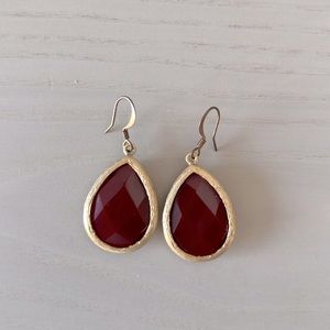 Red and gold esrrings